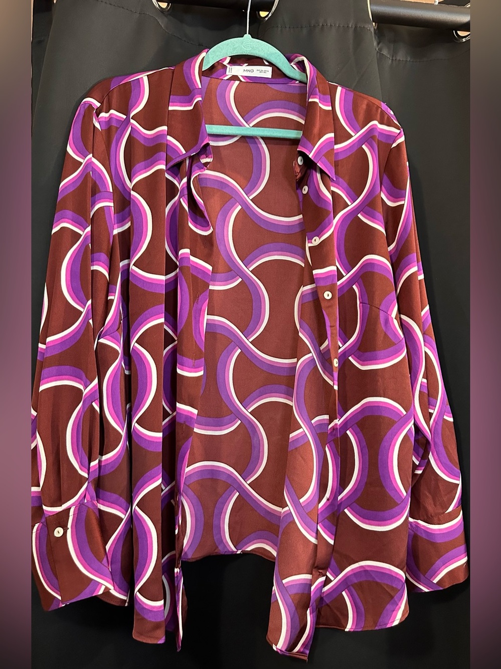Mango Abstract Print Top - Picture 2 of 3